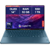 Lenovo Yoga Slim 9 14ILL10 - Ordinateur Portable 14'' 4K OLED WQUXGA Tactile Copilot+ (Intel Ultra 7 258V, RAM 32Go, SSD 1To, In