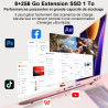 Ordinateur Portable 14 Pouces Celeron N5095 Win11 Pro 8Go RAM 256Go SSD Extension1To 5G WiFi 1920x1080 FHD PC Portable avec Sour