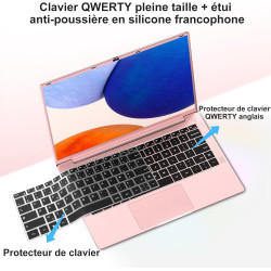 Ordinateur Portable 14 Pouces Celeron N5095 Win11 Pro 8Go RAM 256Go SSD Extension1To 5G WiFi 1920x1080 FHD PC Portable avec Sour