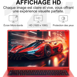 Ruzava 2026 Ordinateur Portable 14 Pouces Celeron N5095 8Go RAM 256Go PC Portable Extension SSD TF 1To 5000mAh Laptop HDMI Type-