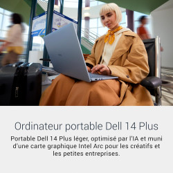 Dell 14 plus laptop copilot+ pc db14250 14" 16:10 2.5k (2560x1600), intel core ultra 7 series 2, intel arc, 32gb ram, 1tb ssd, w