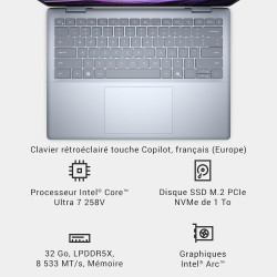 Dell 14 plus laptop copilot+ pc db14250 14" 16:10 2.5k (2560x1600), intel core ultra 7 series 2, intel arc, 32gb ram, 1tb ssd, w