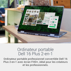 Dell 16 plus 2-in-1 laptop copilot+ db06250-16 fhd+ (1920x1200) touch 16:10, intel core ultra 7 series 2, intel arc, 16gb ram, 5