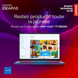 Lenovo IdeaPad Slim 5 14IRH10 - Ordinateur Portable 14'' WUXGA (Intel Core i7-13620H, RAM 16Go, SSD 512Go, Intel UHD Graphics, W