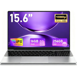 FUNYET Ordinateur Portable,15.6" Pc Portable 2 Cœurs 16Go RAM 256Go SSD Extension TF 1To,(Processeur M3-6Y30, 5000mAh),IPS 1920×