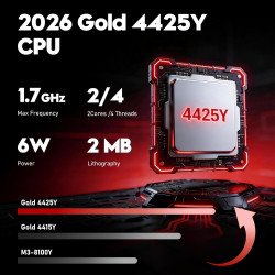 FUNYET 2026 15.6 Pouces Ordinateur Portable 8Go RAM 256Go SSD Soutien TF 1To Win11 Pro Processeur 4425Y PC Portable 5000mAh IPS 