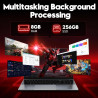 FUNYET 2026 15.6 Pouces Ordinateur Portable 8Go RAM 256Go SSD Soutien TF 1To Win11 Pro Processeur 4425Y PC Portable 5000mAh IPS 