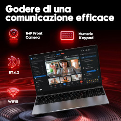 FUNYET 2026 15.6 Pouces Ordinateur Portable 8Go RAM 256Go SSD Soutien TF 1To Win11 Pro Processeur 4425Y PC Portable 5000mAh IPS 