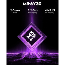 FUNYET Ordinateur Portable,15.6" Pc Portable 2 Cœurs 16Go RAM 256Go SSD Extension TF 1To,(Processeur M3-6Y30, 5000mAh),IPS 1920×