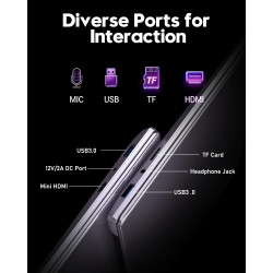 FUNYET Ordinateur Portable,15.6" Pc Portable 2 Cœurs 16Go RAM 256Go SSD Extension TF 1To,(Processeur M3-6Y30, 5000mAh),IPS 1920×