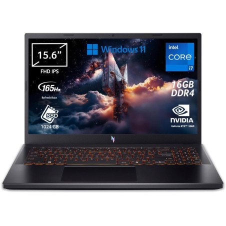 Acer Nitro V 15 I PC Portable Gaming 15.6" FHD I NVIDIA GeForce RTX 5060 I Intel Core i7-13620H (13è gén.) I 16Go RAM DDR5 I 512