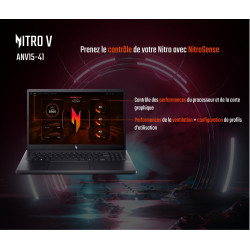 ACER Nitro 5 ANV15-41-R9NM, Ordinateur Portable Gaming 15.6'' Full HD IPS 144Hz, (AMD Ryzen 7 7735HS, NVIDIA GeForce RTX 4060, R