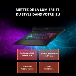 MSI Katana 15 HX B14WGK-018FR : Intel Core i7-14650HX - 16GB DDR5 (2x8gb) - SSD 1TB NVMe PCIe - Nvidia RTX 5070 8GB GDDR7-15,6' 
