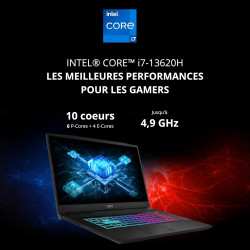 MSI Katana 17 B13VFK-1413FR Dragon Station - PC Portable Gaming 17,3' Full HD 144Hz - Nvidia RTX4060 8GB - Intel Core i7 13620H 