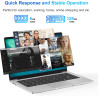 Ordinateur portable 14,1" hd, 6 go ram, ssd 128 go, processeur double cœur, wi‑fi 2,4g/5g & bleutooth, design silencieux sans ve