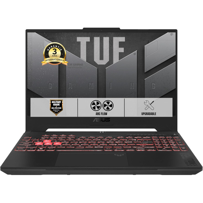 ASUS TUF Gaming A15-TUF507NV-LP220W 15.6 Pouces FHD 144Hz PC Portable (AMD Ryzen 5 7535HS 4.55 GHz, 16Go DDR5, 1To SSD, NVIDIA G