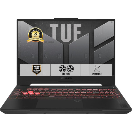 ASUS TUF Gaming A15-TUF507NV-LP220W 15.6 Pouces FHD 144Hz PC Portable (AMD Ryzen 5 7535HS 4.55 GHz, 16Go DDR5, 1To SSD, NVIDIA G