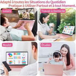 Ordinateur Portable 14 Pouces, 8 Go de RAM, DDR4, Ultrabook, IPS 1920 x 1080, Celeron N4120,sous, avec Protection de Clavier AZE