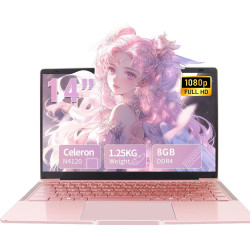 Ordinateur Portable 14 Pouces, 8 Go de RAM, DDR4, Ultrabook, IPS 1920 x 1080, Celeron N4120, avec Protection de Clavier AZERTY e