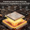 Ordinateur Portable 14 Pouces, 8 Go DDR4, IPS 1920 x 1080, Celeron N4120, avec Protection De Clavier AZERTY en Français，(Gris, 8