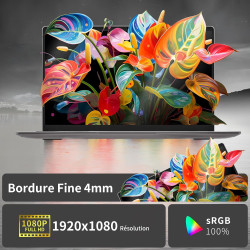 Ordinateur Portable 14 Pouces, 8 Go DDR4, IPS 1920 x 1080, Celeron N4120, avec Protection De Clavier AZERTY en Français，(Gris, 8