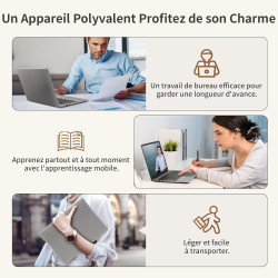 Ordinateur Portable 14 Pouces, 8 Go DDR4, IPS 1920 x 1080, Celeron N4120, avec Protection De Clavier AZERTY en Français，(Gris, 8