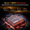 Dreamfyre 15,6" ordinateur portable 16go ddr4 512go ssd, pc portátil ryzen 7 4800h cpu, portable laptop computer avec écran fhd 
