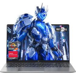 2026 Ordinateur Portable 15.6 Pouces, PC Portable Gamer ave Ryzen 7 5700U (jusqu'à 4.3GHz) 8C/16T, 16GB RAM DDR4*2 + 512GB SSD M