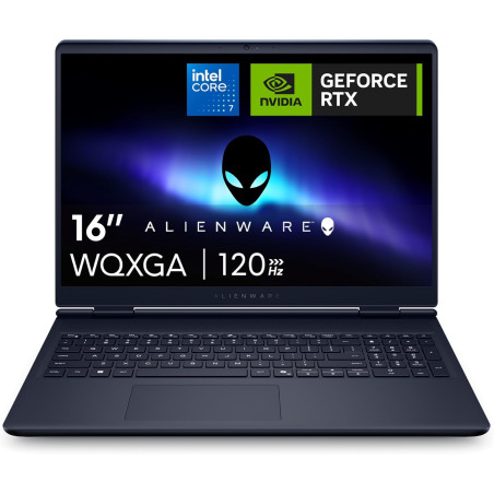 Alienware 16 Aurora PC Portable Gaming AC16250 16" WQXGA écran 120Hz 100% sRGB, Intel Core 7 240H Series 2, NVIDIA GeForce RTX 5
