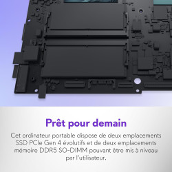 Alienware 16 Aurora PC Portable Gaming AC16250 16" WQXGA écran 120Hz 100% sRGB, Intel Core 7 240H Series 2, NVIDIA GeForce RTX 5