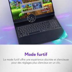 Alienware 16 Aurora PC Portable Gaming AC16250 16" WQXGA écran 120Hz 100% sRGB, Intel Core 7 240H Series 2, NVIDIA GeForce RTX 5