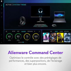 Alienware 16 Aurora PC Portable Gaming AC16250 16" WQXGA écran 120Hz 100% sRGB, Intel Core 7 240H Series 2, NVIDIA GeForce RTX 5
