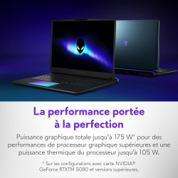 Alienware 18 Area-51 PC Portable Gaming 18" WQXGA 300Hz G-Sync, Intel Core Ultra 9 275HX Series 2, NVIDIA GeForce RTX 5080, 32 G