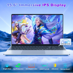 Ordinateur portable 15.6" full hd ips, core i5-7y54 jusqu'à 3.2 ghz, 16 go ram ssd 512 go, win 11 + office 365, pc portable clav