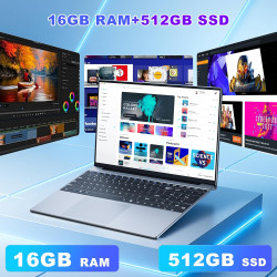 Ordinateur portable 15.6" full hd ips, core i5-7y54 jusqu'à 3.2 ghz, 16 go ram ssd 512 go, win 11 + office 365, pc portable clav