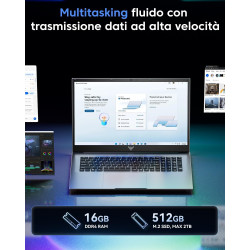 2026 Ordinateur Portable 18,5" FHD, PC Portables 13e Processeur 4-cœurs N150 (jusqu'à 3,60 GHz) 16 Go RAM, 512 Go SSD M.2, 1080 
