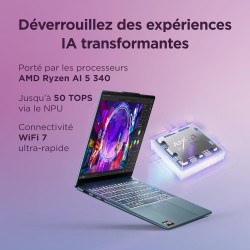 Lenovo Yoga Slim 7 14AKP10 - Ordinateur Portable 14'' OLED WUXGA Copilot+ (AMD Ryzen AI 5 340, RAM 16Go, SSD 1To, AMD Radeon 840