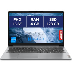 Lenovo IdeaPad 1 15IJL7 - Ordinateur Portable 15.6'' FHD (Intel Celeron N4500, RAM 4Go, eMMC 128Go, Intel UHD Graphics, Windows 