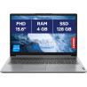 Lenovo IdeaPad 1 15IJL7 - Ordinateur Portable 15.6'' FHD (Intel Celeron N4500, RAM 4Go, eMMC 128Go, Intel UHD Graphics, Windows 