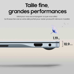 Samsung Galaxy Book4 Edge Ordinateur Portable avec IA 15.6’’, Copilot+ PC, Snapdragon X Plus (8-Core) X1P-42-100, Mémoire 16 Go,