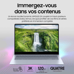 Samsung Galaxy Book4 Edge Ordinateur Portable avec IA 15.6’’, Copilot+ PC, Snapdragon X Plus (8-Core) X1P-42-100, Mémoire 16 Go,
