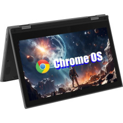 Lenovo Chromebook 300e Ordinateur Portable Tactile 2 en 1 11,6" (1366 x 768), Intel Celeron N4020, 4 Go de RAM, SSD 32 Go, Clavi