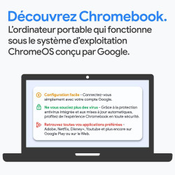 Lenovo Chromebook Plus IdeaPad Slim 3 14IAN8 avec Google AI - Ordinateur Portable 14'' Full HD (Intel Core i3-N305, RAM 8 Go, eM