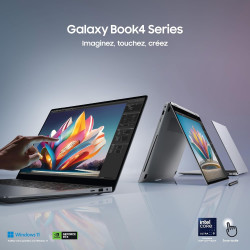 Samsung Galaxy Book4 Ordinateur portable 15.6'', Intel Core 7, 16Go RAM 512Go SSD Intel Graphics, Gris Anthracite, clavier AZERT