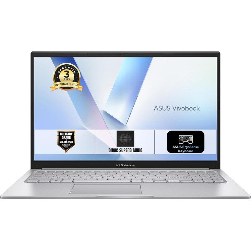 ASUS Vivobook 15 X1504VA 15.6 Pouces FHD PC Portable (processeur Intel Core i5 120U jusqu'à 5.0 GHz, 16 Go DDR5, 512 Go SSD, Int