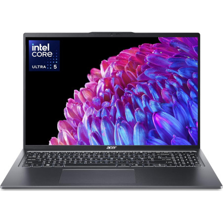ACER Swift Go 16 SFG16-72-561M, Ordinateur Ultra Portable Copilot 16'' WQXGA IPS 60Hz (Intel Core Ultra 5 125U, RAM 16 Go, SSD 5