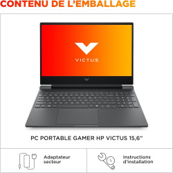 HP Victus 15-fa2003sf Ordinateur Portable Gaming 15,6" FHD IPS 144 Hz, PC Portable Gamer (Intel Core 7 240H, RAM 24 Go, SSD 1024