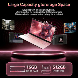 CYCLUS 15.6 Pouces IPS Ordinateur Portable Laptop N95 Processor (4C/4T, Boost 3,4 GHz), XE-LP Graphics, 16GB RAM 512 GB de SSD, 