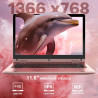 11,6'' ordinateur portable tactile pliable à 360°, laptop celeron n4020, 6go ram 128go ssd, wifi (2,4g/5g), bleutooth, 1366 x 76