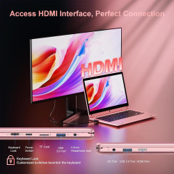 11,6'' ordinateur portable tactile pliable à 360°, laptop celeron n4020, 6go ram 128go ssd, wifi (2,4g/5g), bleutooth, 1366 x 76